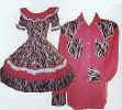 63.jpg (72709 bytes) Shocking pink & black, print has flowing ribbons throughout.